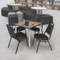 Regency Square Kahlo Breakroom Table W/ 4 Restaurant Stack Chairs, 36 in W, 36 in L, Noble Oak TPL3636NOCM29BK - alternate 3