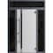 Vdomdoors Front Exterior Prehung Steel Door Ronex1011 Grey 2 Sidelight and Transom Window Sidelite Stainless RONEX1011EXD-GRE-W12+36+12 X H80+16-LH-I - alternate 1