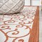 Jonathan Y Madrid Vintage Filigree Textured Weave Cream/Orange 2 ft. x 10 ft. Indoor/Outdoor Runner Rug SMB107L-210 - alternate 4