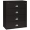 Fireking 38-15/16" W 4 Drawer Fire-Resistant Lateral File Cabinet, Black, Letter/Legal 4-4422-CBL - alternate 1