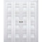 Sartodoors Sliding Closet Double Bi-fold Doors White Solid Core Modern Interior VEREGIO7455DBF-WS-72 x 96 (4* 18x96) - alternate 1