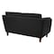 Office Star Products Lounge Seating Loveseat, Black Faux Leather SL59402-U65 - alternate 3