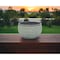 Homeroots 8in Aqua Textural Tone On Tone Ceramic Indoor Outdoor Round Pot Planter 487382 - alternate 3