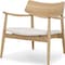 Homeroots 27" Cream and Natural Upholstery and Solid Wood Arm Chair 605993 - alternate 3