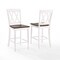 Crosley Shelby 2-Piece Counter Height Bar Stool Set CF501024-WH - alternate 1