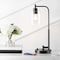 Jonathan Y Axel Modern 23" Iron/Seeded Glass Farmhouse Industrial USB Charging LED Task Lamp, Black JYL3078A - alternate 6