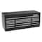 Proto 550 Series Top Chest, 15 Drawer, Black, 67 in W x 25-1/4 in D x 27 in H J556727B-15BK - alternate 1