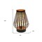 Homeroots 9" Black Metal Lantern Bedside Lamp LED With Black Novelty Shade 533269 - alternate 4
