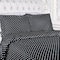 Homeroots Black and White King Cotton Blend 600 Thread Count Washable Duvet Cover Set 528128 - alternate 7