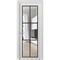 Sartodoors Solid French Door Clear Glass, Lucia 2366 White Silk and Aluminum Strips, Single Regular Panel Fra LUCIA2366ID-WS-28 x 84-Butterfly - alternate 1