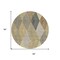 Homeroots 8' Brown Gold And Taupe Round Argyle Washable Indoor Outdoor Area Rug 613707 - alternate 5