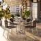 Flash Furniture Contemporary Restaurant Stack Chair, Aluminum and Dark Brown Seat, Tan Back, 21.75 W 22" L 29 H TLH-020-GG - alternate 9