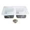 Kingston Brass 33-Inch Cast Iron Self-Rimming Double Bowl Drop-In Kitchen Sink, 4-Hole with Basket Strainers x 2 KGT33229D48 - alternate 1
