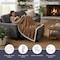Lavish Home Sherpa Fleece Throw Blanket 50x60-Inch Machine-Washable Reversible Throw Fluffy Blankets, Leopard 61-00005-ANIMAL-LE - alternate 4