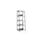 Homeroots 67" Natural and Black Metal Five Tier Ladder Bookcase 486299 - alternate 3