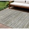 Homeroots 10' X 14' Pewter Striped Washable Indoor Outdoor Area Rug 607973 - alternate 1