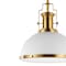 Jonathan Y Homer 13" 1-Light Modern Industrial Metal LED Dome Pendant, Brass Gold/White JYL9536D - alternate 5