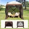 Vevor Pop Up Gazebo Tent Pop-Up Screen Tent 4 Sided Canopy Sun Shelter Brown FY-001 - alternate 1