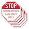 Signmission Stop Contractors and Staff Only, 10 inch X 10 inch, Aluminum Metal Signs, 5PK OC-A-5Pack-10-237 - alternate 1