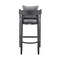 Armen Living Menorca Outdoor Patio Bar Stool in Aluminum with Gray Cushions LCMQBAGR30 - alternate 3