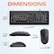 Delton KBM20 Wired Large Big-Button/Big-Key Backlit Keyboard and Mouse Combo, Black G20 - alternate 2