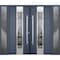 Vdomdoors Steel Double Doors Deux 5755 Gray Graphite 2 Sidelight Exterior Windows Stainless Inserts Single Mo DEUX5755DEXD-GRE-RH-W14+72+14 x H80 - alternate 1