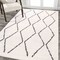 Jonathan Y Catala Moroccan Diamond Shag White/Gray 3 ft. x 5 ft. Area Rug MOH405A-3 - alternate 4