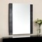 Homeroots 41" Black Faux Shagreen Partially Framed Accent Mirror 282548 - alternate 2