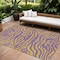 Homeroots 8' X 10' Purple And Copper Animal Print Washable Indoor Outdoor Area Rug 600705 - alternate 1