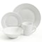 Gibson Home Embossed Buffet 16 Piece Ceramic Dinnerware Set in White 123280.16 - alternate 3
