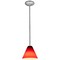 Access Lighting Martini, LED Pendant, Brushed Steel Finish, Red Glass 28004-3R-BS/RED - alternate 3