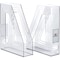 Acrimet Magazine File Holder Vertical Rack, Durable Plastic Desk Organizer, Crystal, 2PK 277.2 - alternate 6