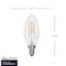 Bulbrite LED Filament, 5 Watt Dimmable B11 Light Bulb, Clear Glass Finish, E12 Base, 4000K, 500 Lumens, 4PK 862307 - alternate 7