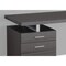 Homeroots 47" Gray and Silver Computer Desk With Three Drawers 333524 - alternate 4