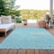Homeroots 3' X 5' Aqua And Teal Blue Abstract Washable Indoor Outdoor Area Rug 609444 - alternate 6