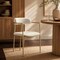 Manhattan Comfort Serene Metal Upholstered Dining Chair in Alabaster DC1882-CR - alternate 2