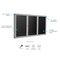 Ghent 3 Door Enclosed Flannel Letter Board, Satin Aluminum Frame, 3'H x 6'W, Black PA33672B-BK - alternate 2