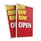 Signmission Now Open, Plastic Signs Only 24 Inch x 36 Inch, Corrugated Plastic, 2PK CSB-2436-2PACK-Now Open - alternate 1