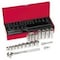 Klein Tools 3/8" Drive Socket Wrench SAE 20 Pieces 3/8 in to 7/8 in , Chrome 65508 - alternate 1