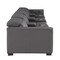 Homeroots 179" Dark Gray Top Grain Leather Reclining Metal USB Sofa 720320 - alternate 5