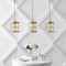 Jonathan Y Marelle 6.5" 1-Light Farmhouse Industrial Iron Filigree Caged Jar LED Pendant, Gold Painting, 3PK JYL7909A-SET3 - alternate 4