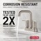 Delta Nicoli Two Handle Centerset Bathroom Faucet, 6.56 in, Stainless 25849LF-SS - alternate 2