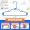 Lifemaster Plastic Kids Clothes Hanger, Children Clothes Hanger with Shoulder Notch, 11.6 Inch Space-Saving LMPKH30BU - alternate 5