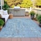 Homeroots 10' X 14' Denim Blue And Gray Abstract Washable Indoor Outdoor Area Rug 632124 - alternate 5