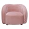 Homeroots 36" Pink And Black Faux Shearling And Upholstered Arm Chair 572310 - alternate 5