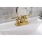 Kingston Brass Double-Handle 4" Centerset Bathroom Faucet with Pop-Up Drain, Polished Brass KB8612CML - alternate 3