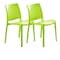 Homeroots Set of Four Green Heavy Duty Plastic Outdoor Stacking Dining Chairs, 4PK 565213 - alternate 3