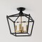 Jonathan Y Plains 12" 4-Light Modern Farmhouse Metal Open-Frame Pagoda LED Semi Flush Mount Mini Lantern, Oil Ru JYL7610G - alternate 4