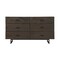 Homeroots 60" Dark Brown Solid Wood Six Drawer Double Dresser 518614 - alternate 1