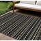Homeroots 8' X 10' Black And Taupe Striped Washable Indoor Outdoor Area Rug 610519 - alternate 1